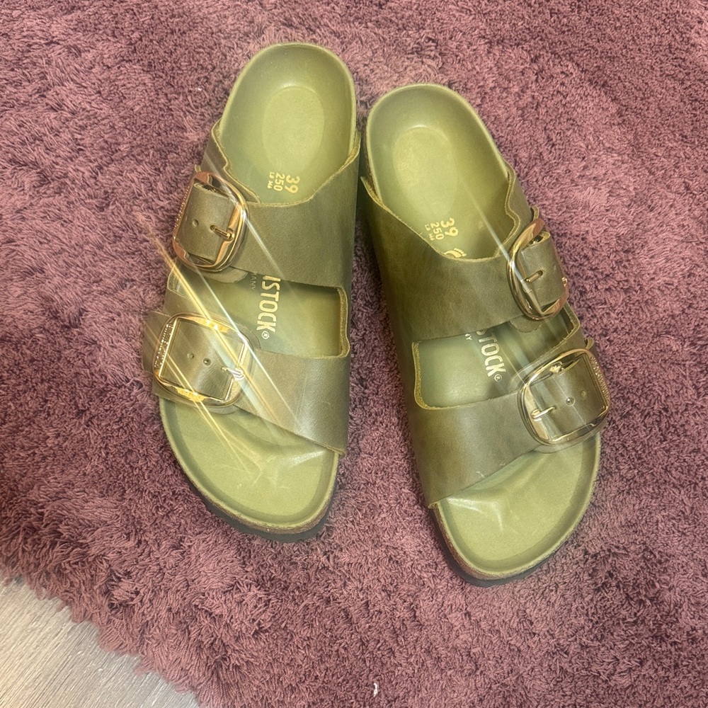 Birkenstock Olive Green Two-Buckle